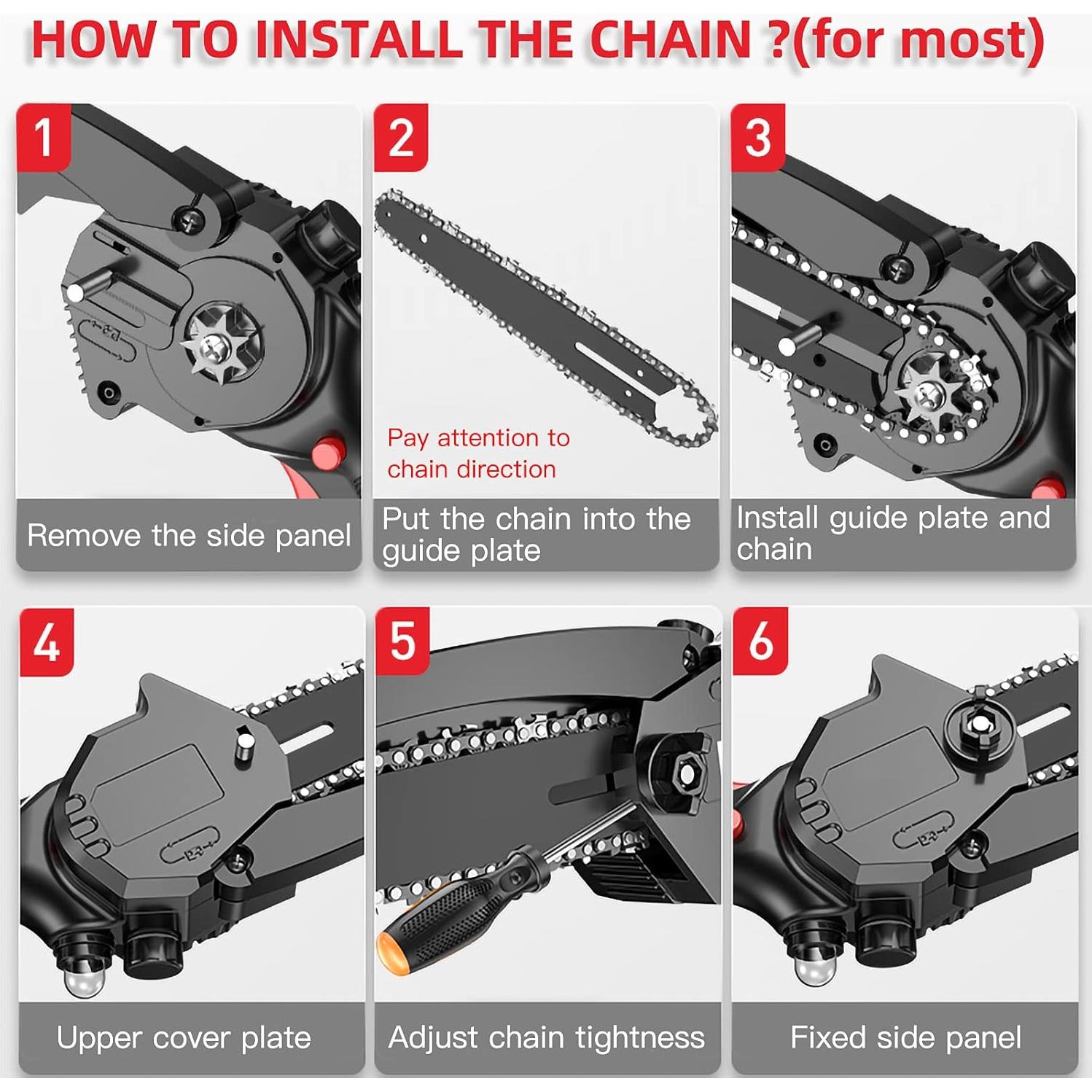 Cadenas de Reemplazo para Motosierra Mini 4" - FIFCHALL (2 Piezas)