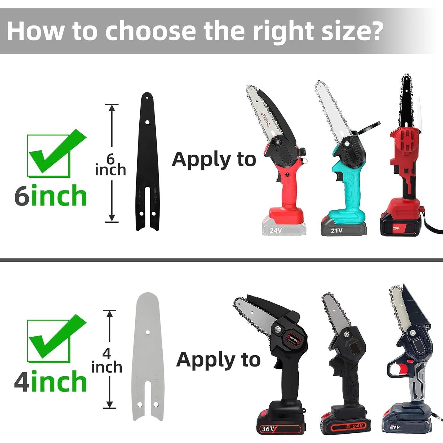 Cadenas de Reemplazo para Motosierra Mini 4" - FIFCHALL (2 Piezas)