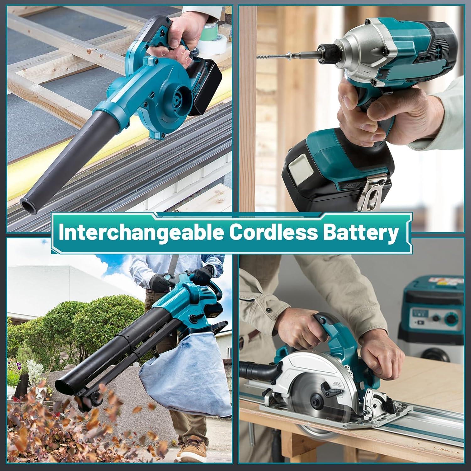 Paquete de 4 Baterías de Litio 18V 6000mAh Djsanu para Makita