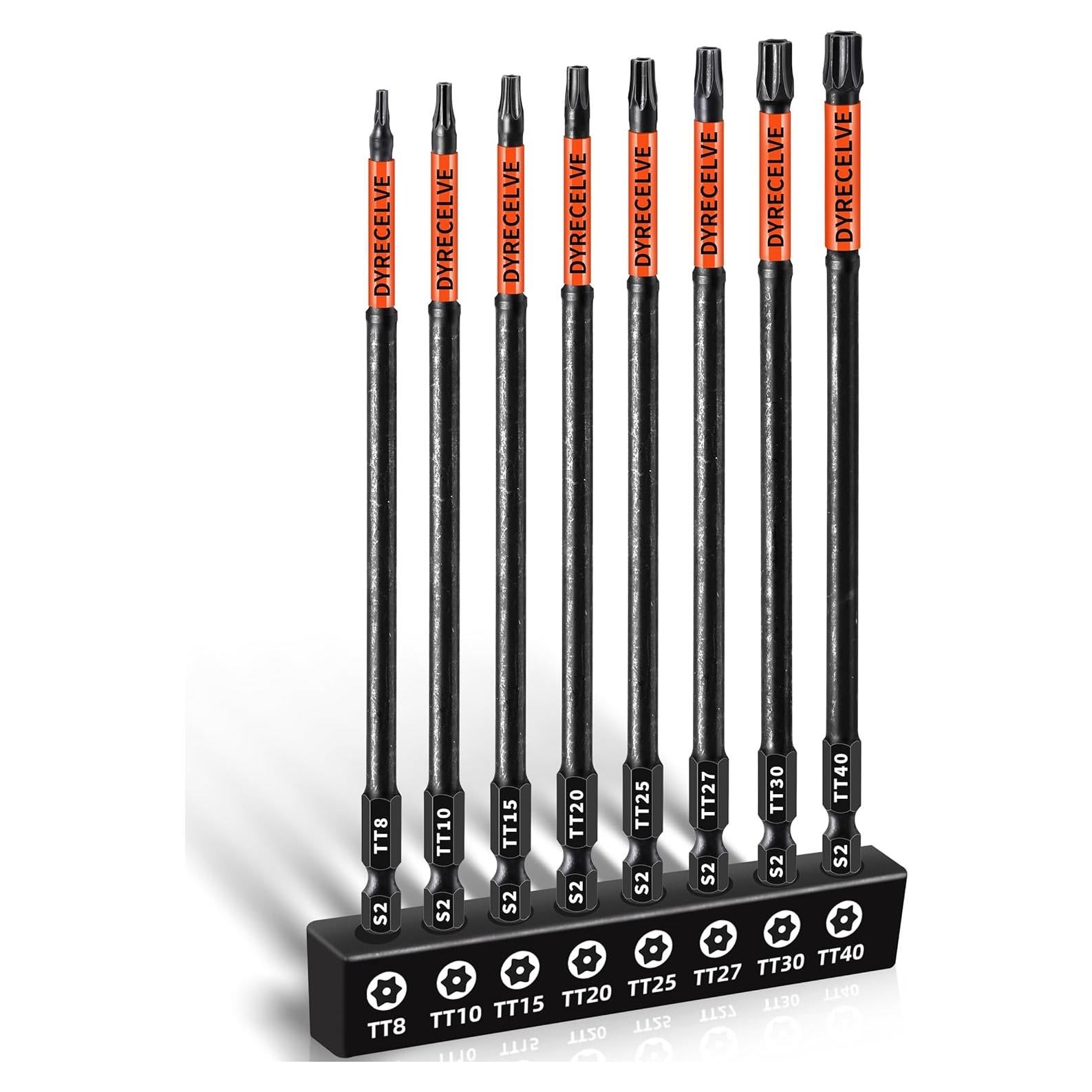 Juego de Puntas Torx de Seguridad 8 Piezas DYRECELVE 15.24 cm