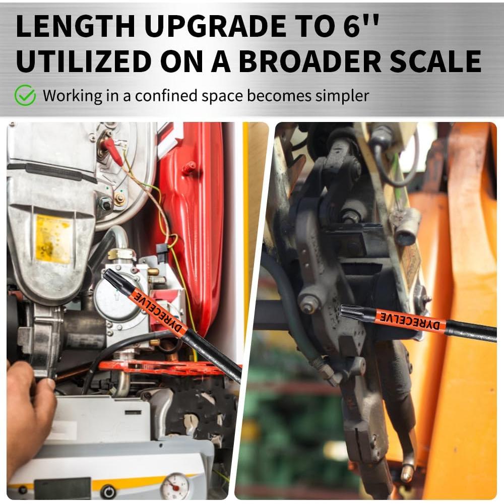 Juego de Puntas Torx de Seguridad 8 Piezas DYRECELVE 15.24 cm