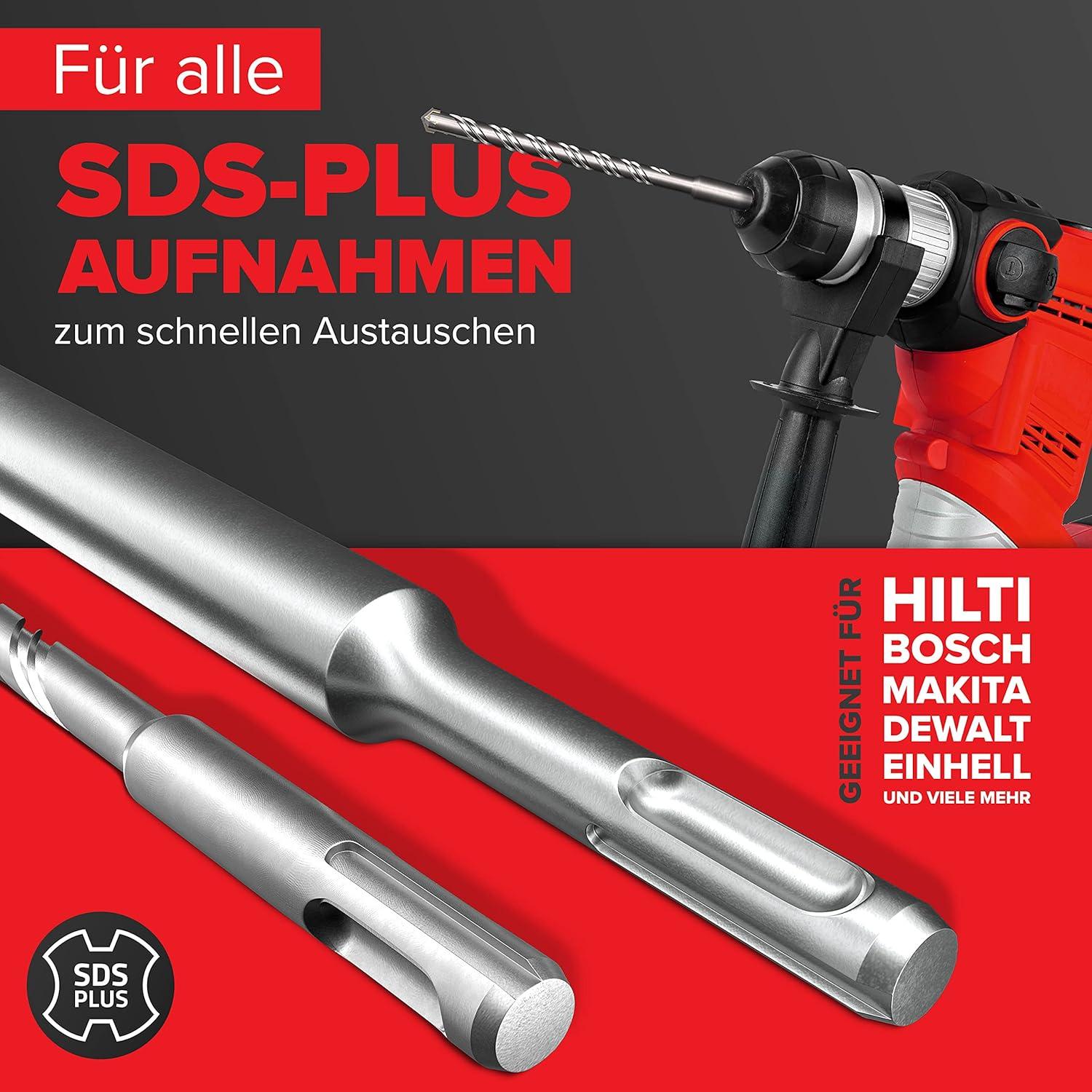 Juego de Brocas y Cinceles SDS-Plus KSP-TEC 11pcs para Concreto