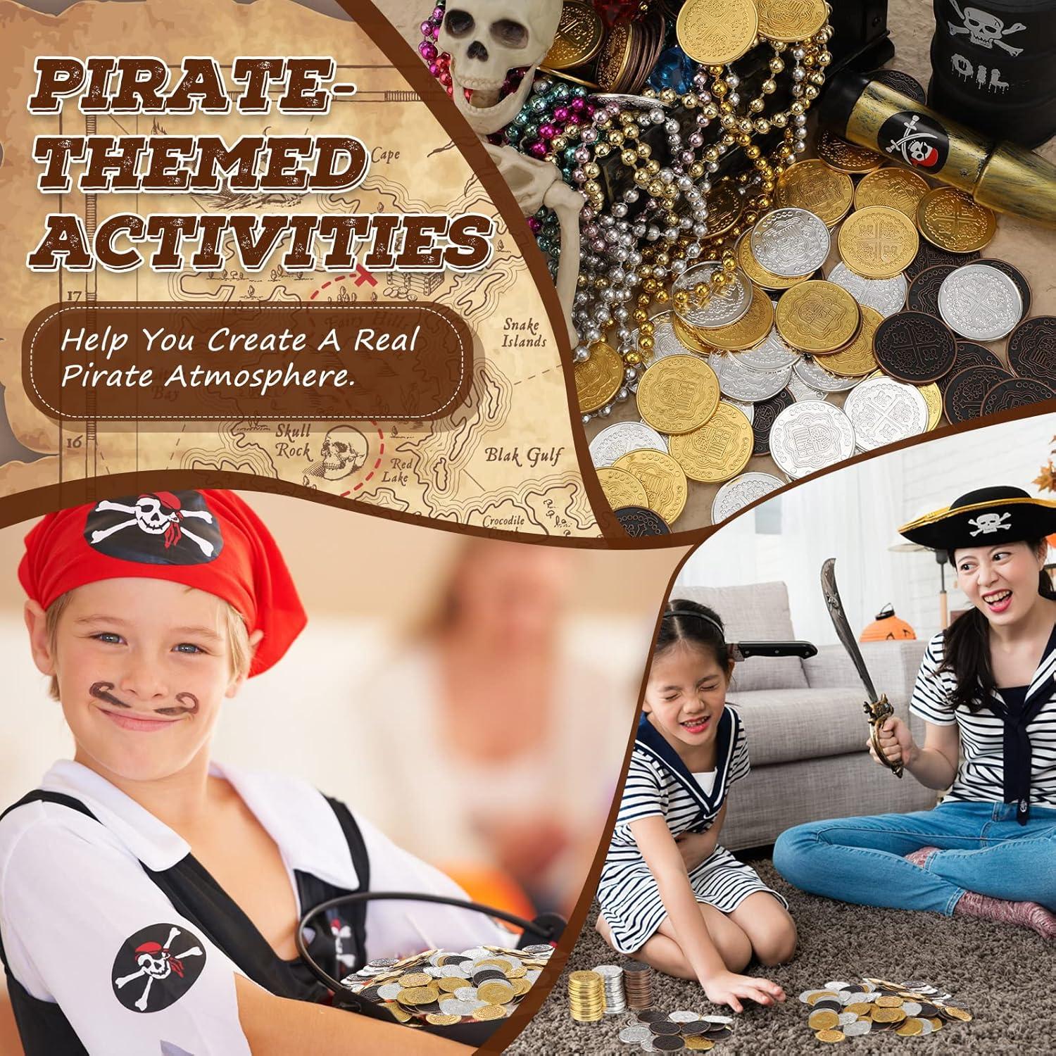 Monedas Pirata de Metal Hanaive 100 Pcs Doblones Falsos