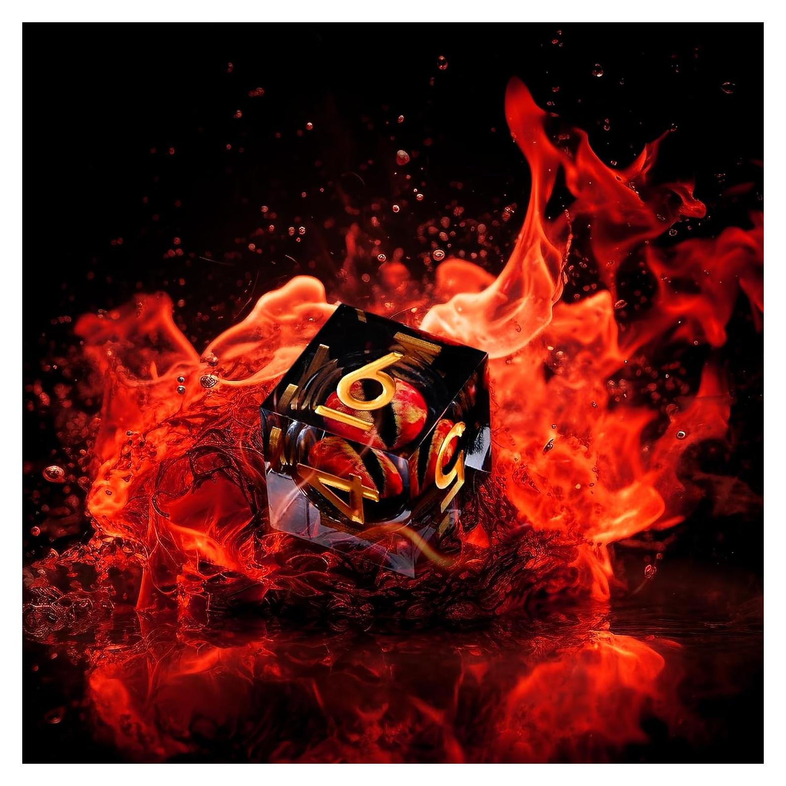 Conjunto de Dados DND GiGiGuGu Ojo de Dragón 7pcs Rojo