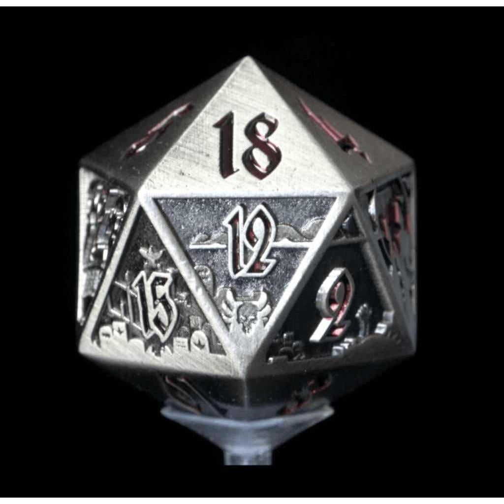 Dado d20 Metal Sólido Die Hard Dice Vampiro 25mm