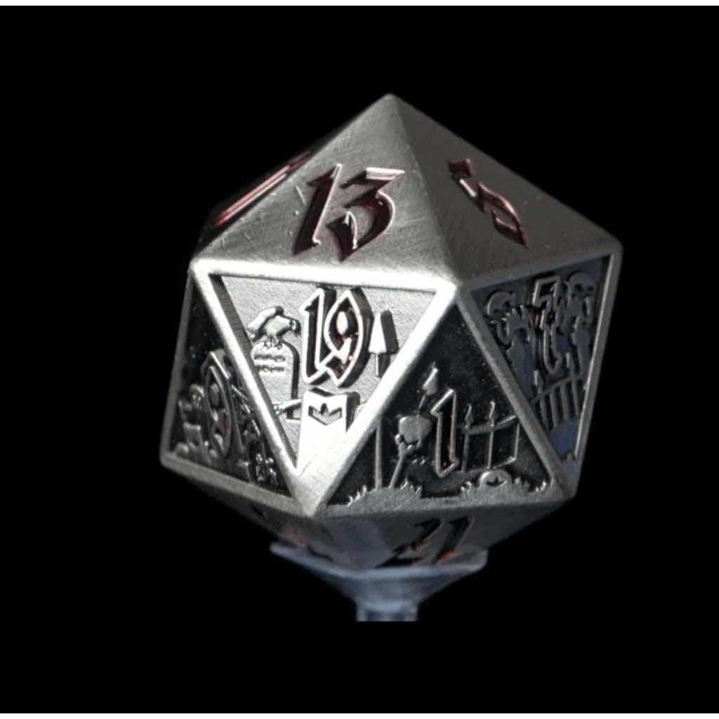 Dado d20 Metal Sólido Die Hard Dice Vampiro 25mm