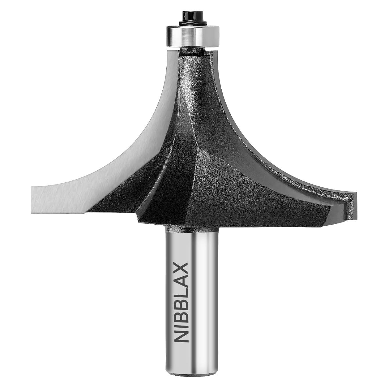 Radius 1" Round Over Router Bits with 1/2" Shank Roundover Router Bit Edging Router Bit Set Corner Rounding Edge Forming Bit