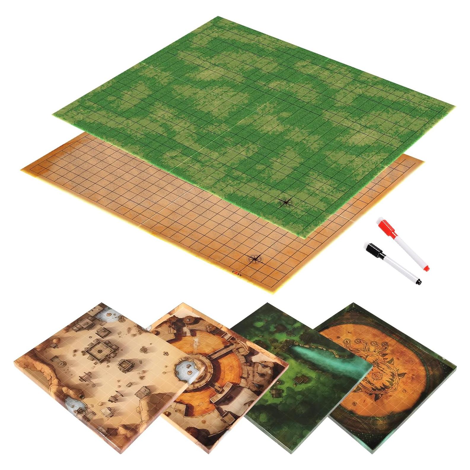 Mapa Plegable DND CZYY 70x60 cm Borrable para RPGs