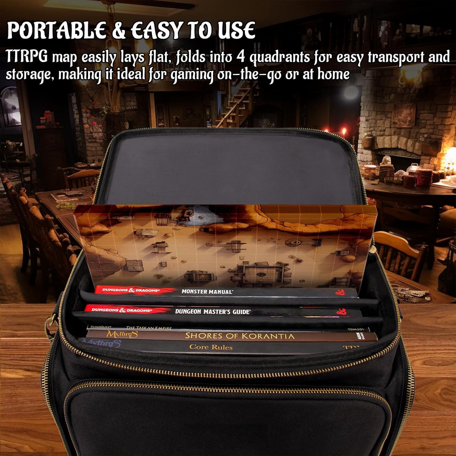 Mapa Plegable DND CZYY 70x60 cm Borrable para RPGs