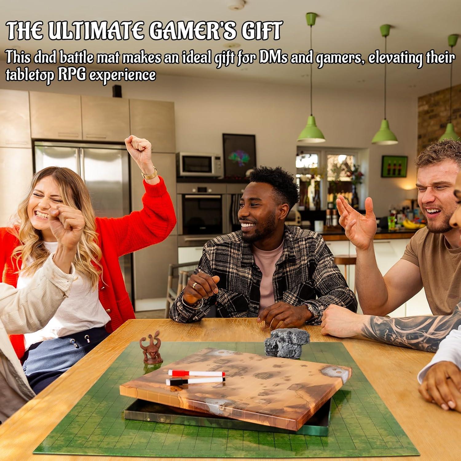 Mapa Plegable DND CZYY 70x60 cm Borrable para RPGs