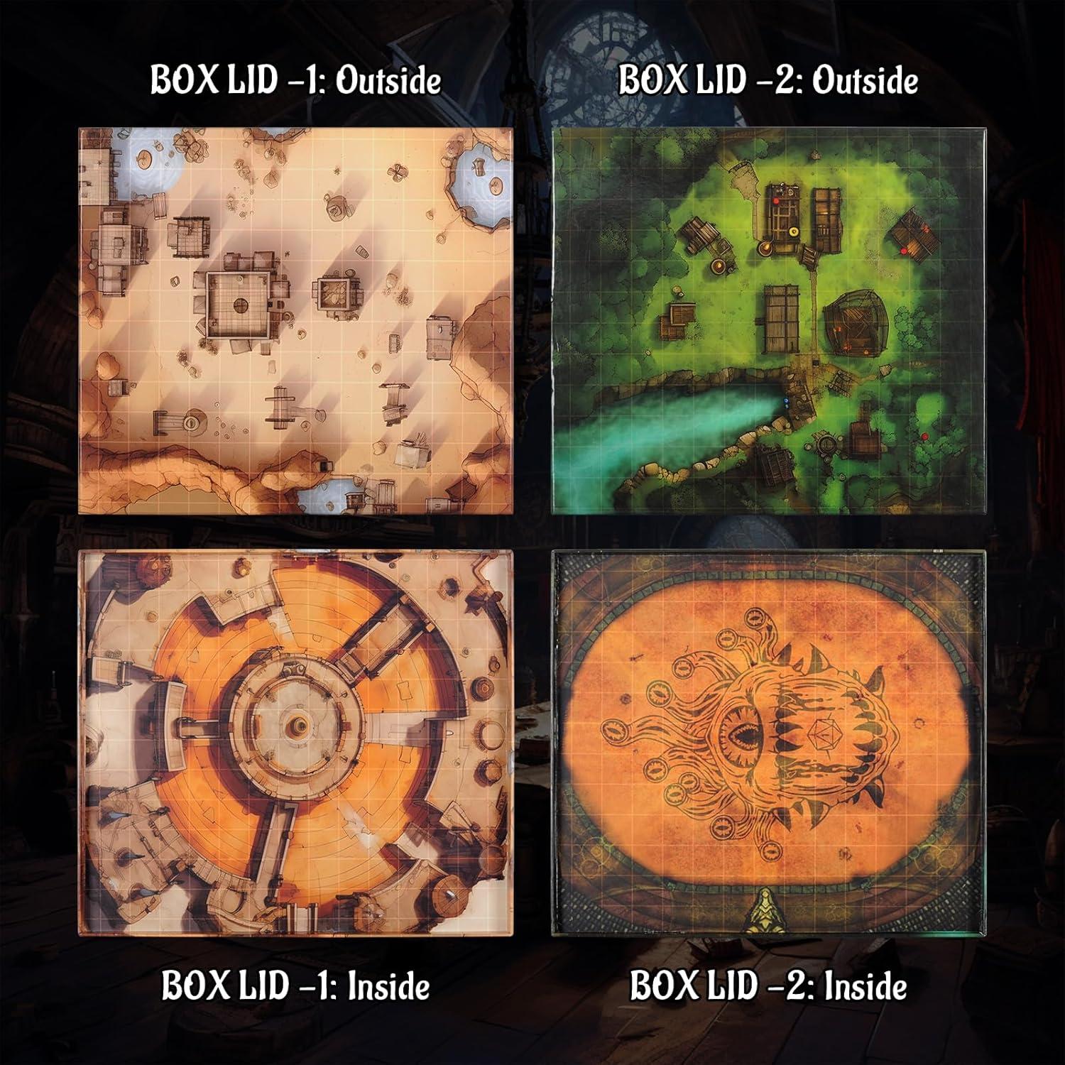 Mapa Plegable DND CZYY 70x60 cm Borrable para RPGs