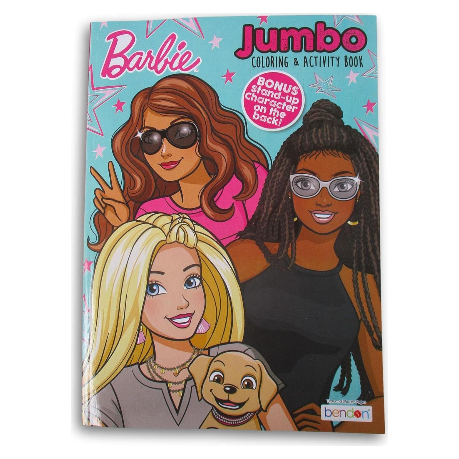 Libro Jumbo para Colorear y Actividades Barbie Bendon 80 Hojas