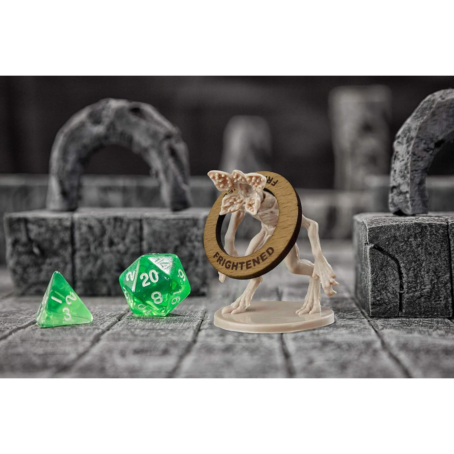 Marcadores de Estado Galdor's Guild para D&D | 90 Anillos de Madera