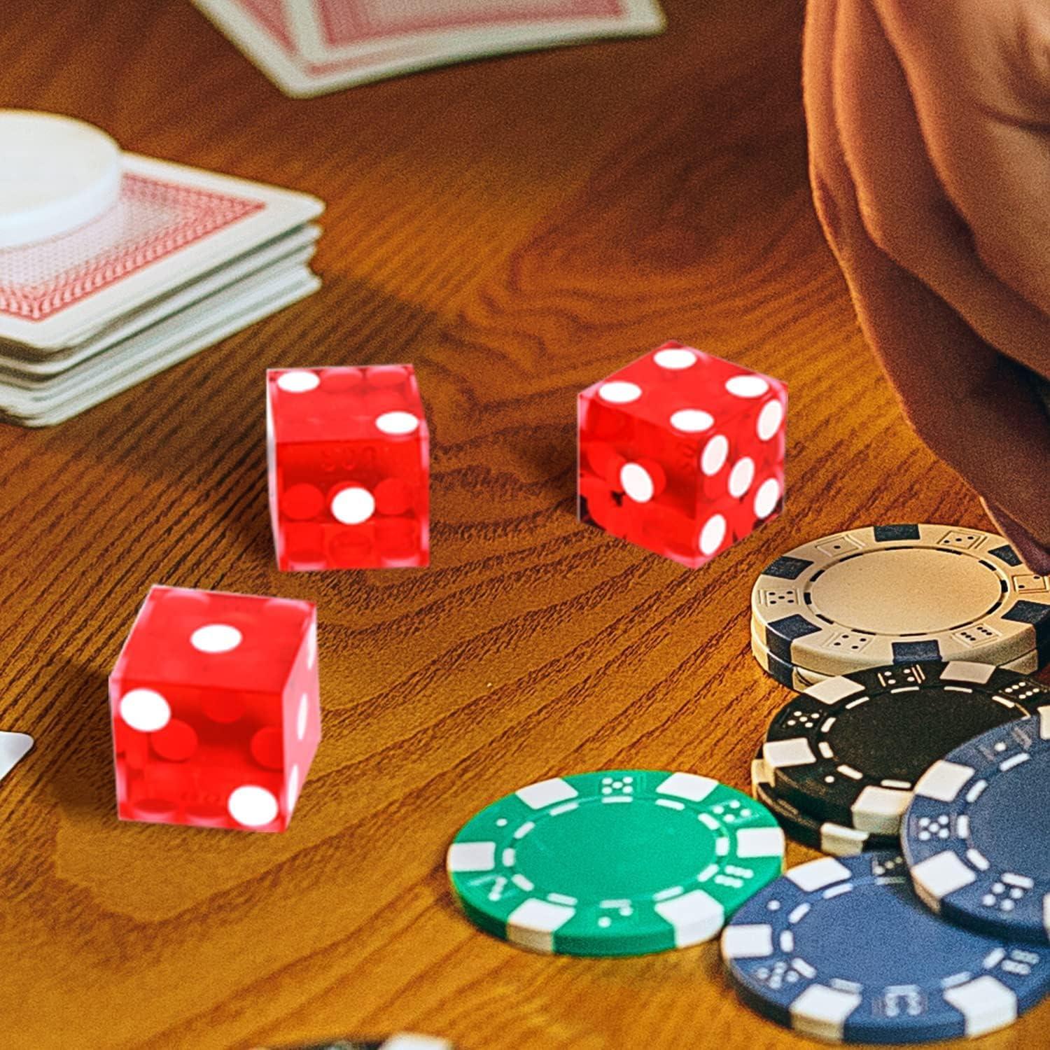 Dados de Casino GSE Set de 25 Rojo 19 mm Alta Precisión