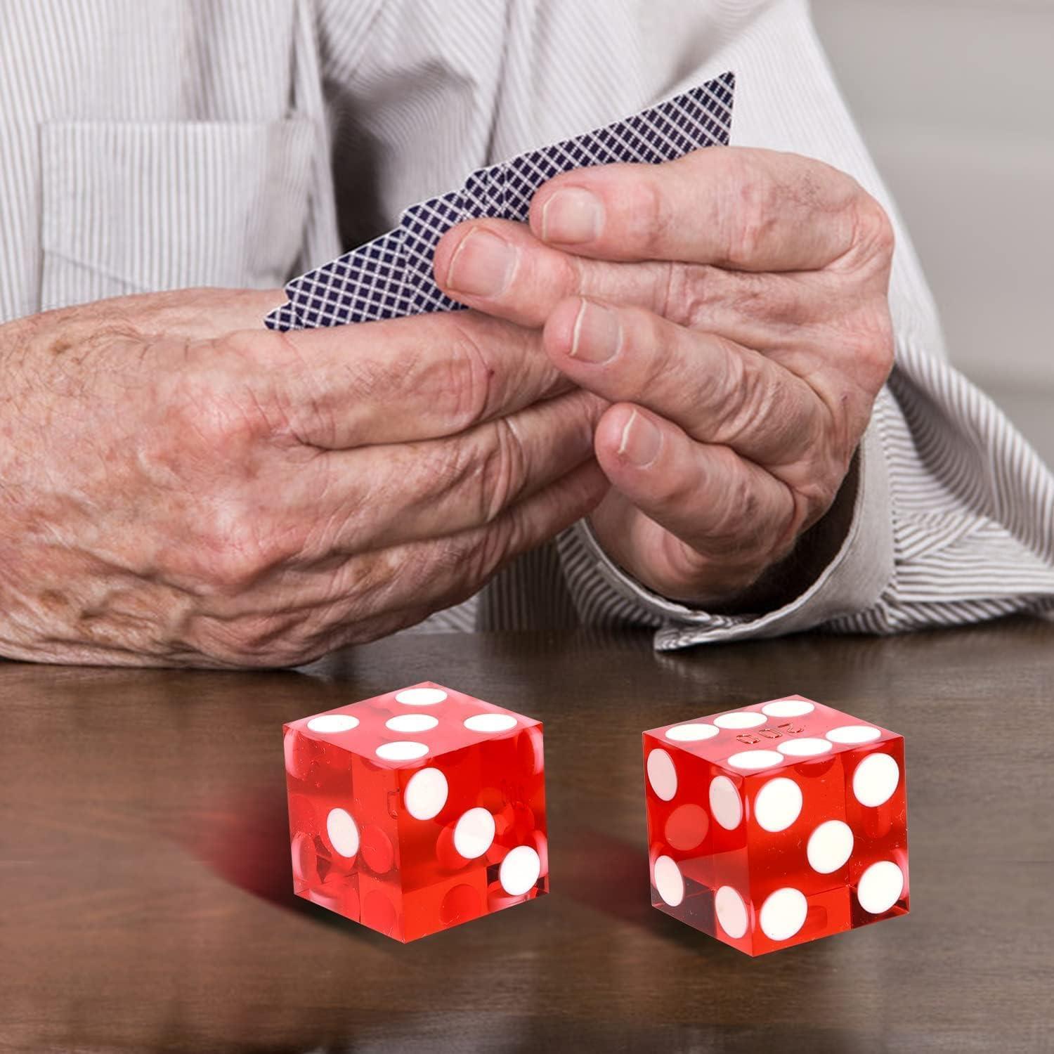 Dados de Casino GSE Set de 25 Rojo 19 mm Alta Precisión