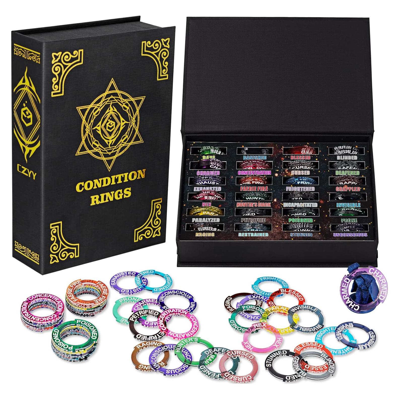 Anillos de Estado CZYY 96 PCS para D&D y RPGs