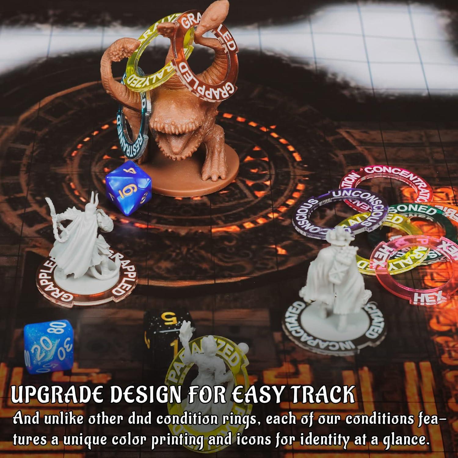 Anillos de Estado CZYY 96 PCS para D&D y RPGs