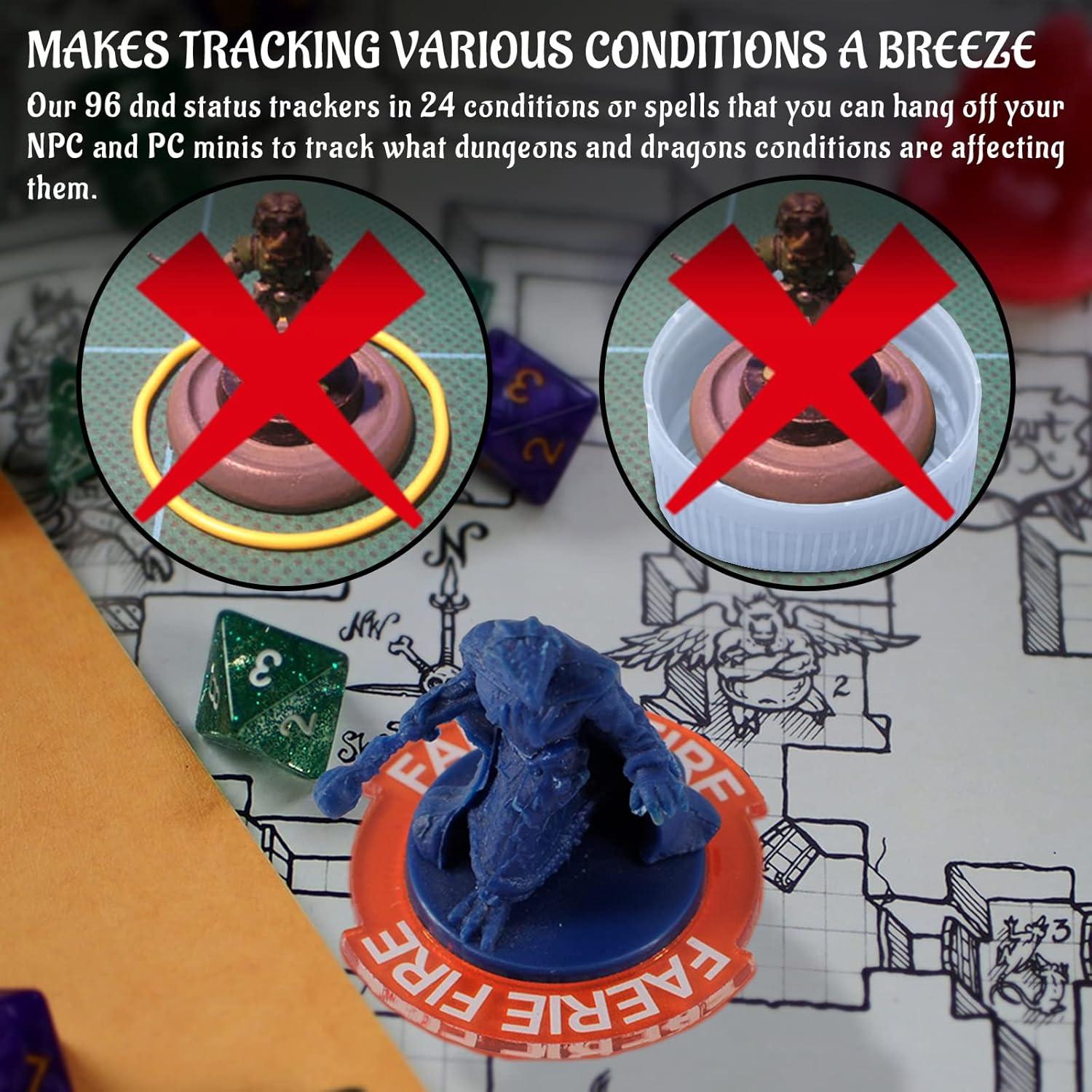 Anillos de Estado CZYY 96 PCS para D&D y RPGs