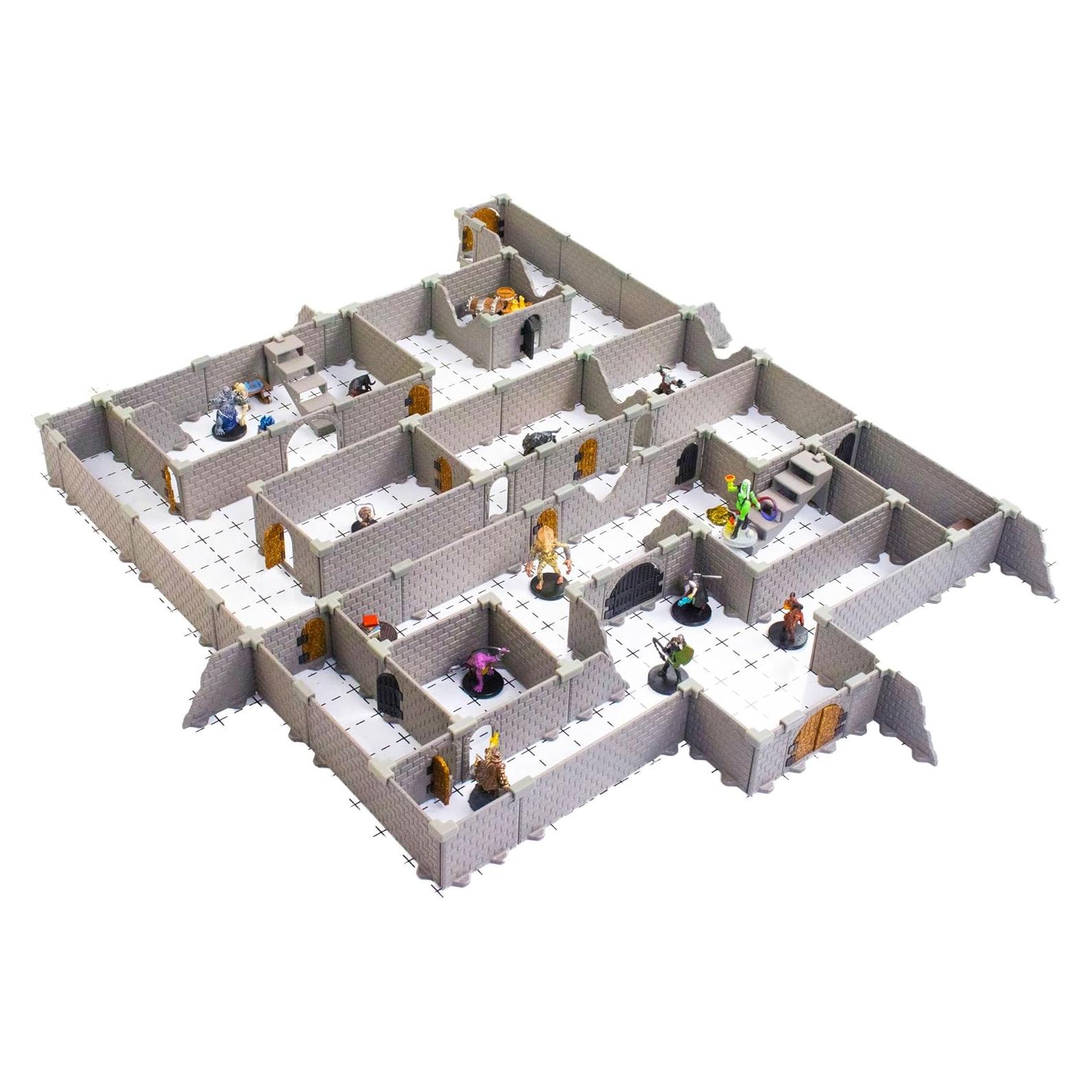 Terreno de Mazmorras DCD - 100 Piezas, 0.32 m², 16 Habitaciones