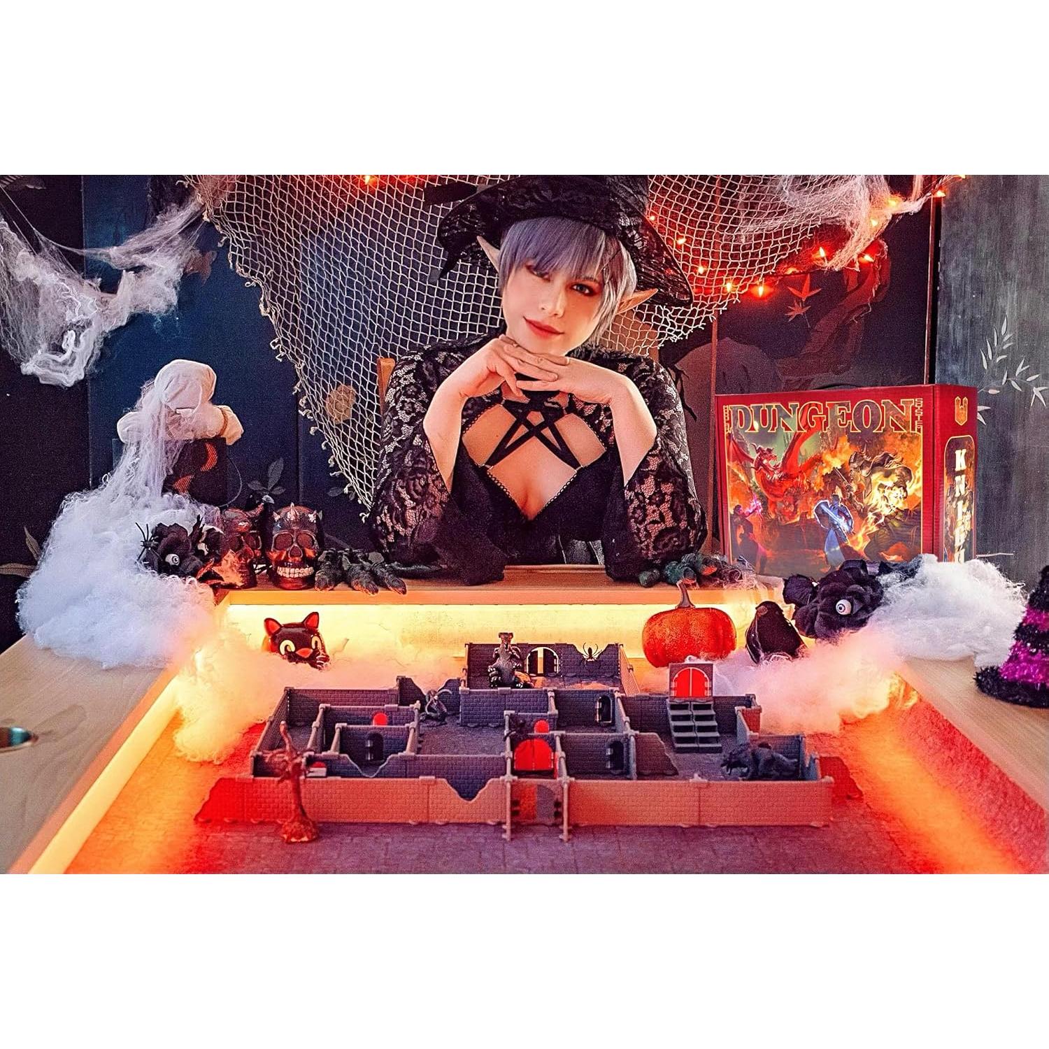 Terreno de Mazmorras DCD - 100 Piezas, 0.32 m², 16 Habitaciones