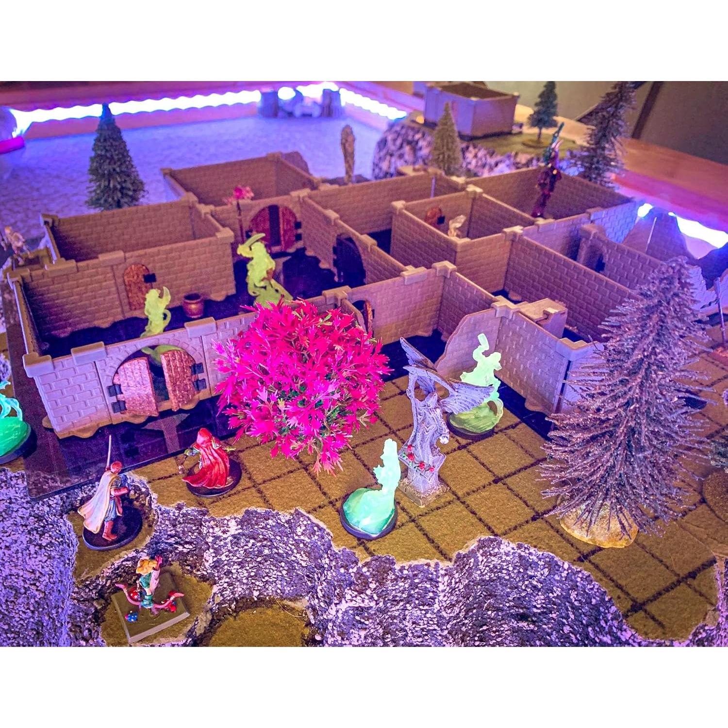 Terreno de Mazmorras DCD - 100 Piezas, 0.32 m², 16 Habitaciones