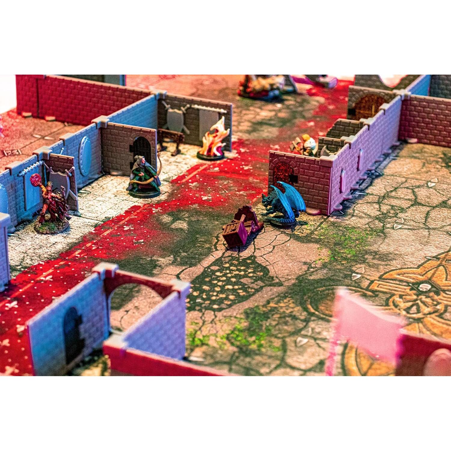 Terreno de Mazmorras DCD - 100 Piezas, 0.32 m², 16 Habitaciones