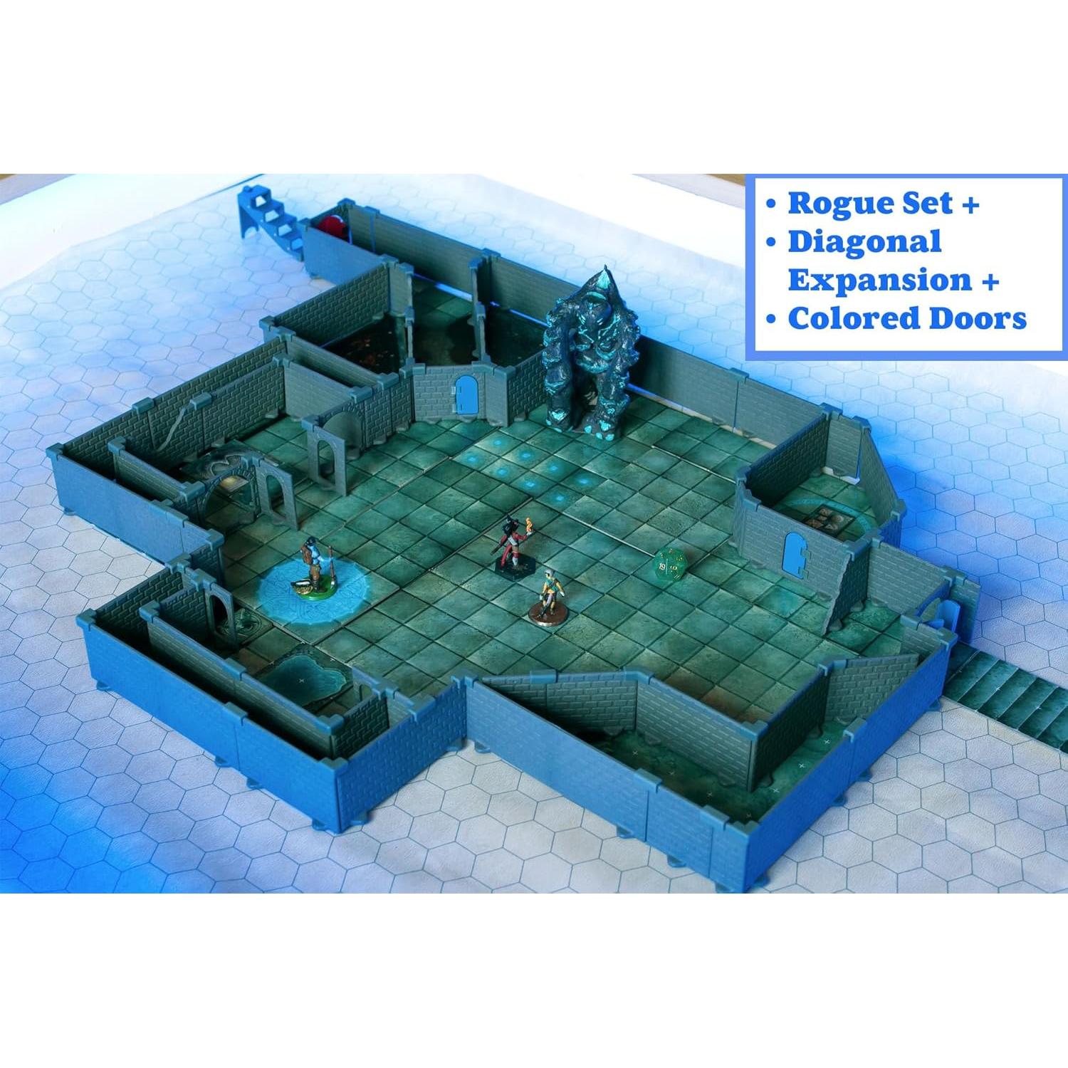 Terreno de Mazmorras DCD - 100 Piezas, 0.32 m², 16 Habitaciones