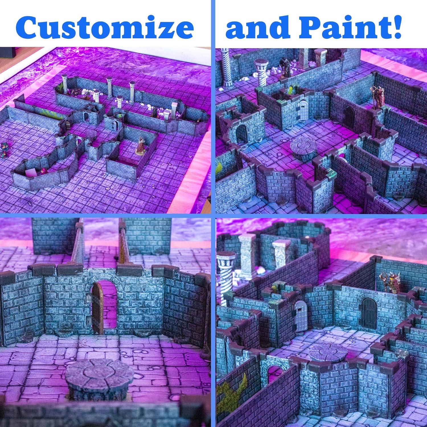 Terreno de Mazmorras DCD - 100 Piezas, 0.32 m², 16 Habitaciones