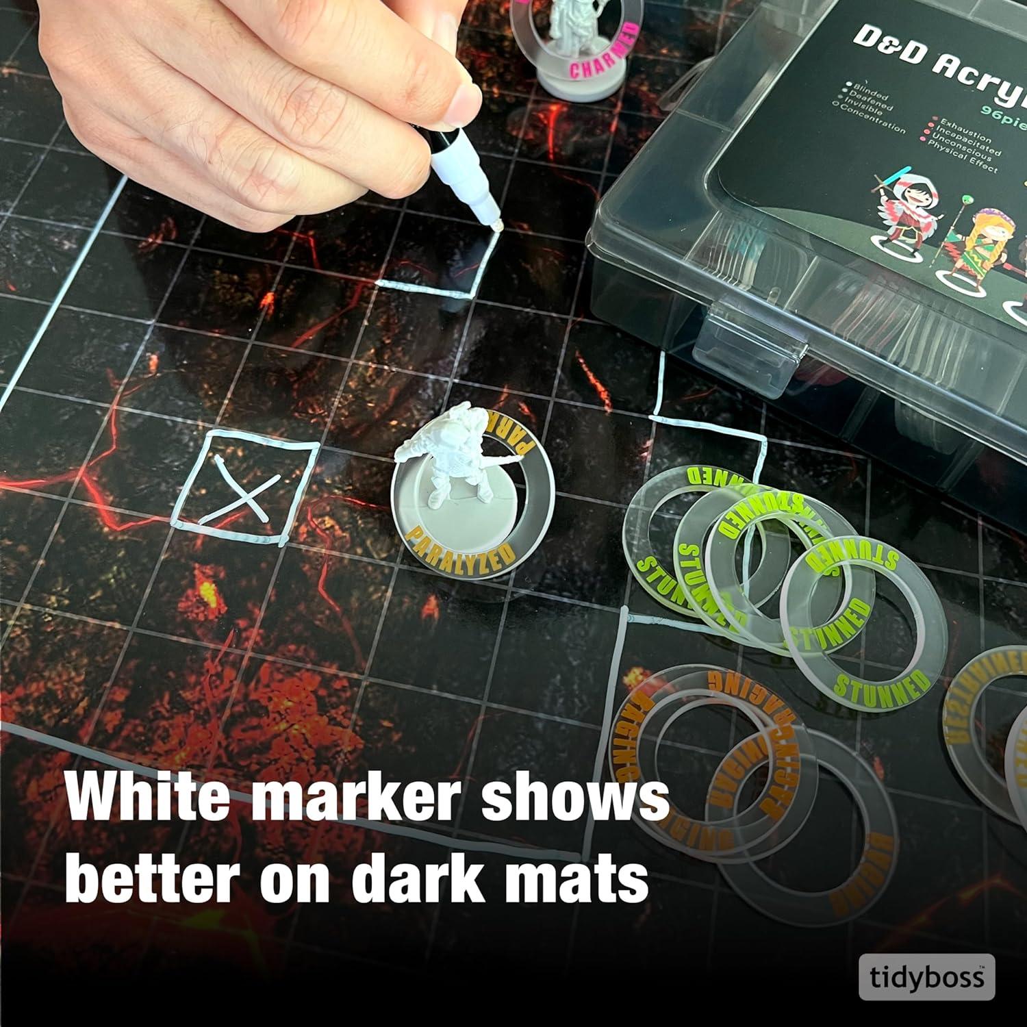 TIDYBOSS Mat de Juego DnD 3x Lados Dobles 24x36 cm Terrenos
