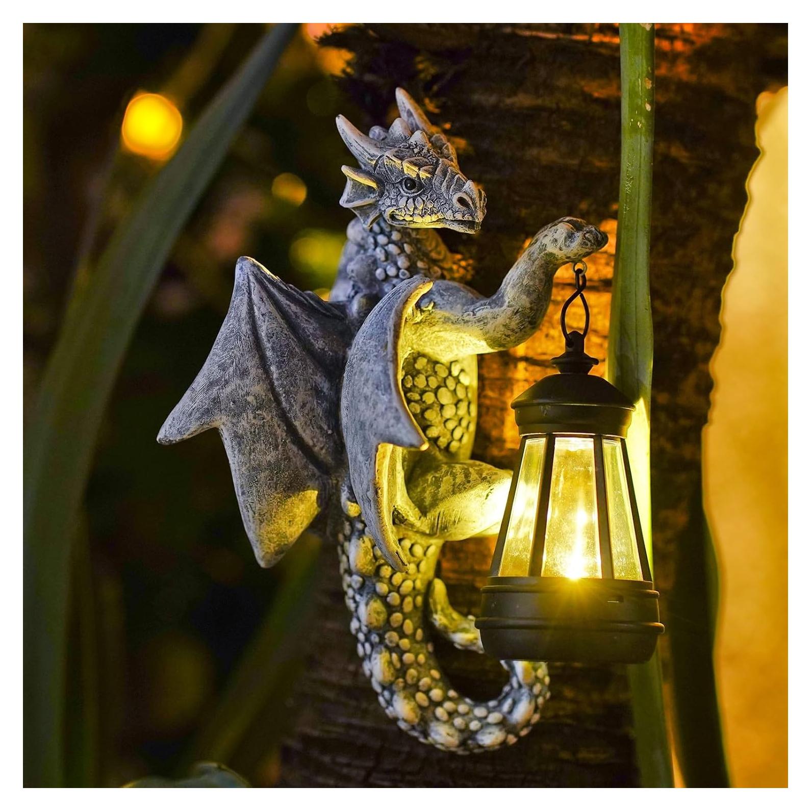 Estatua de Jardín Dragón Abrazador Fashionoda 23.6 cm