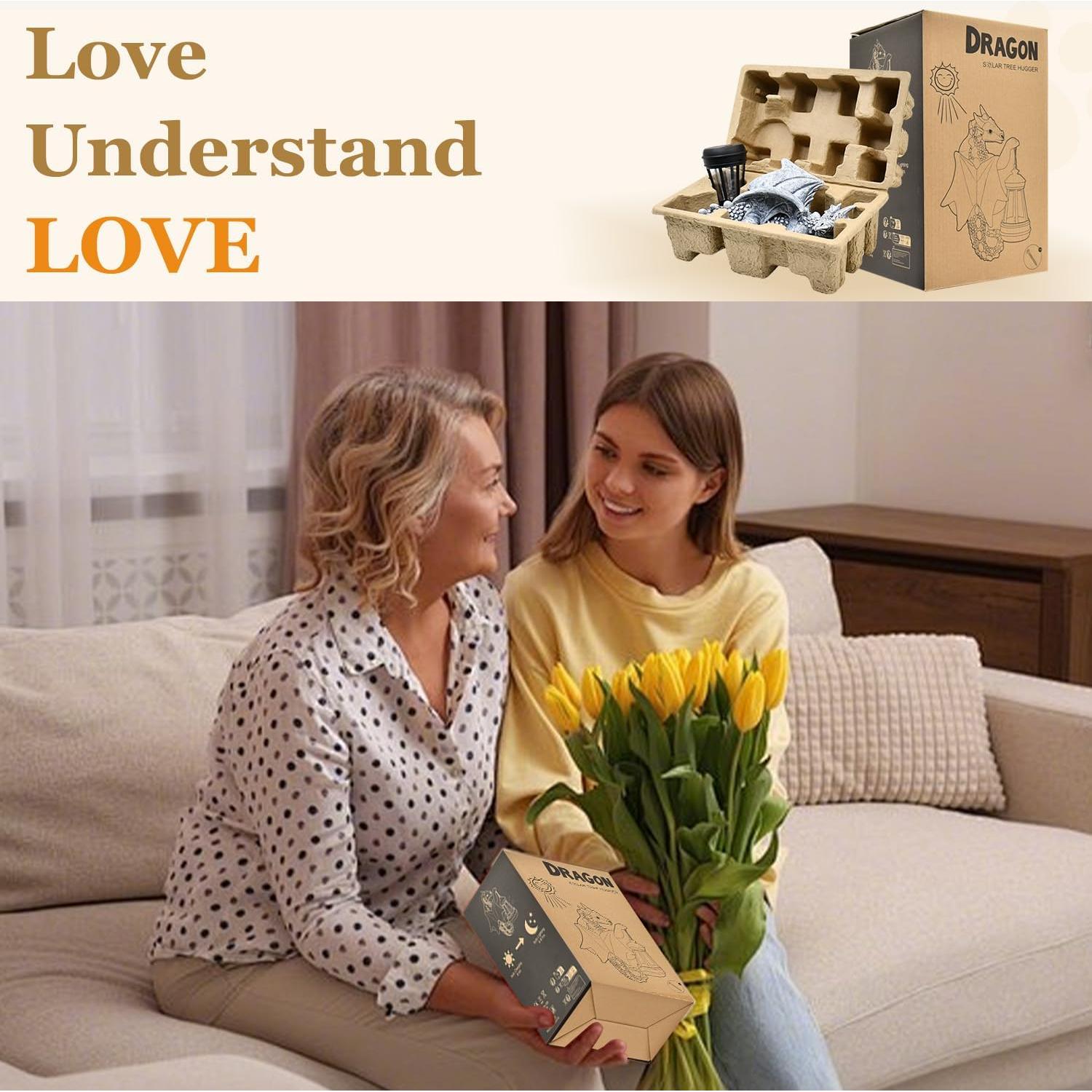 Estatua de Jardín Dragón Abrazador Fashionoda 23.6 cm