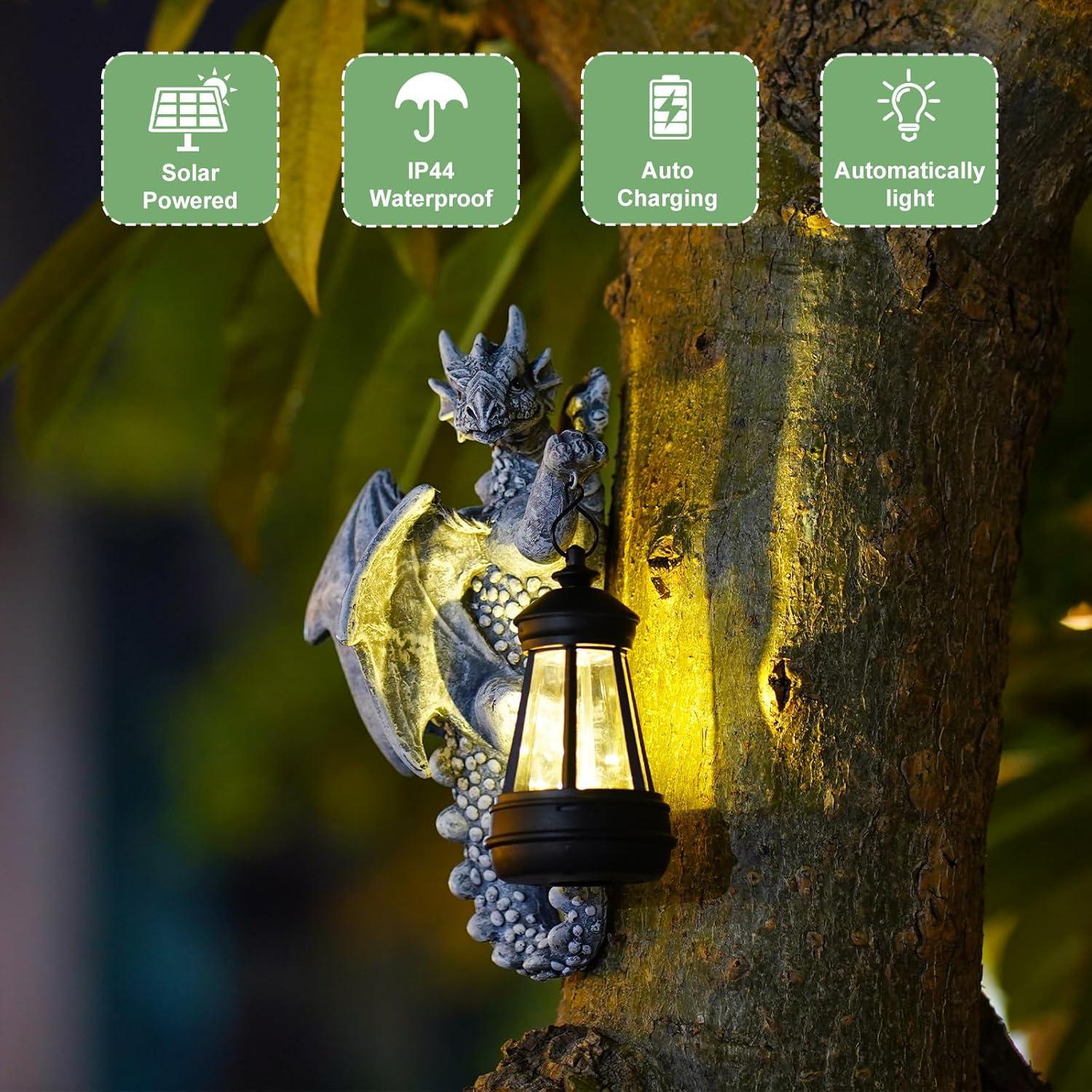 Estatua de Jardín Dragón Abrazador Fashionoda 23.6 cm