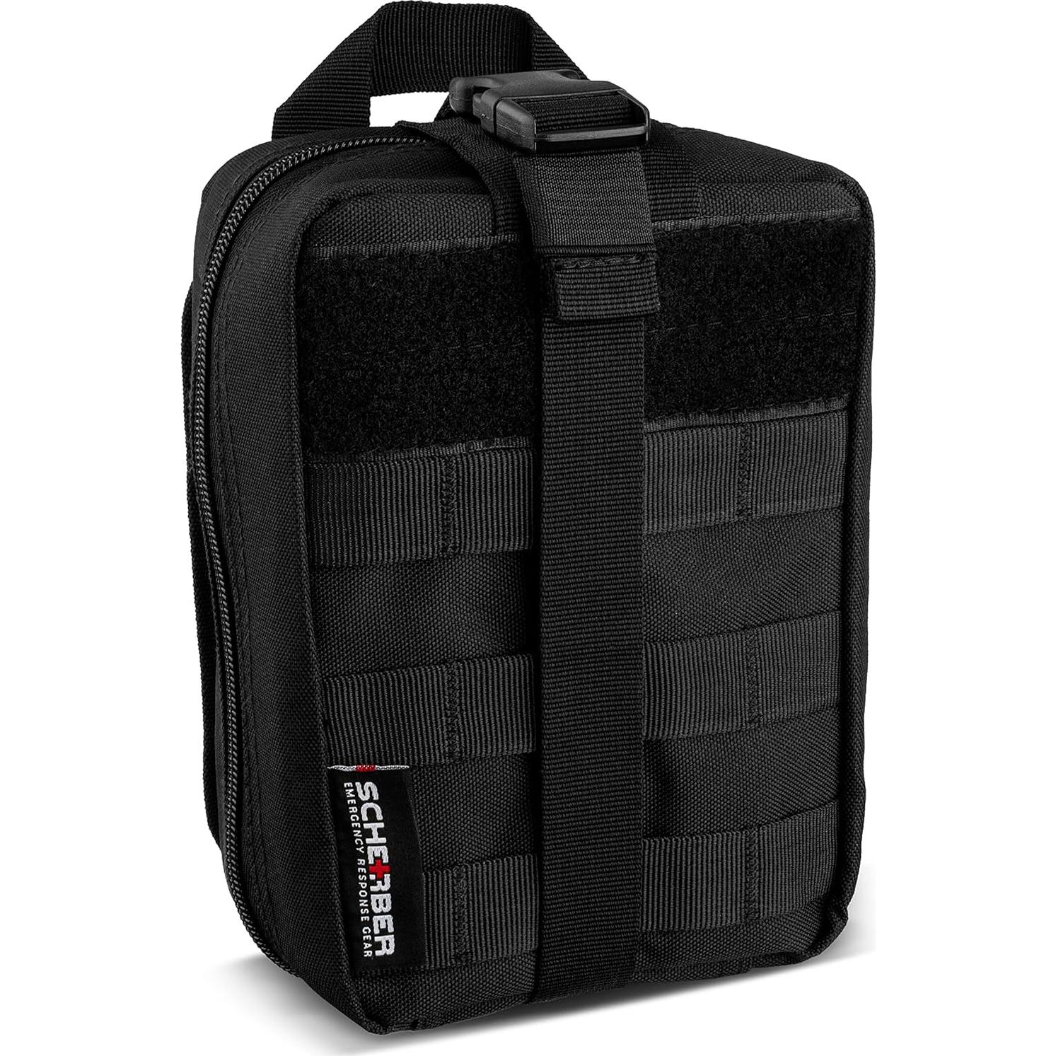 Kit de Trauma IFAK Scherber Negro | Bolsa MOLLE Completa 0.75kg