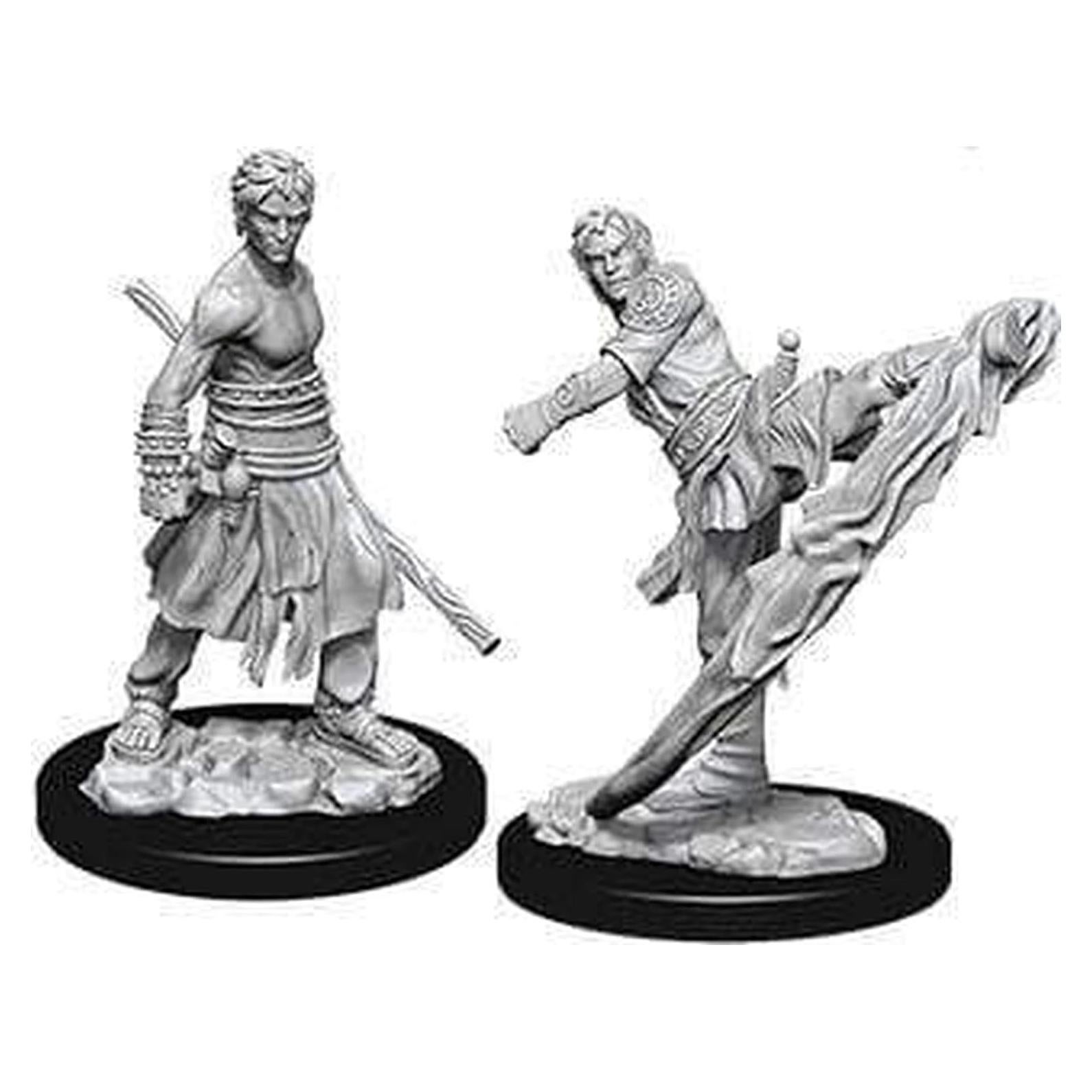 Miniaturas D&D Nolzur Monje Semielfo Sin Pintar