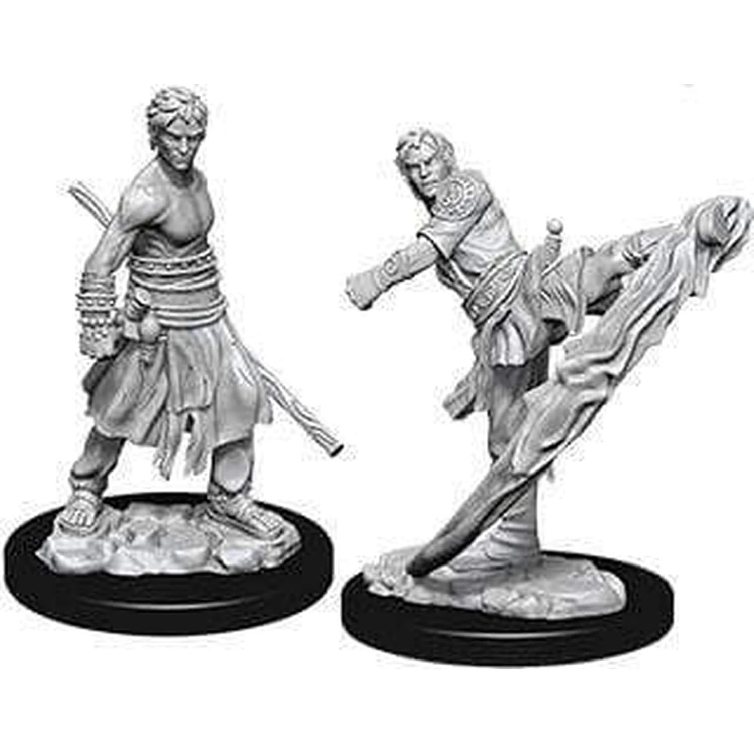 Miniaturas D&D Nolzur Monje Semielfo Sin Pintar