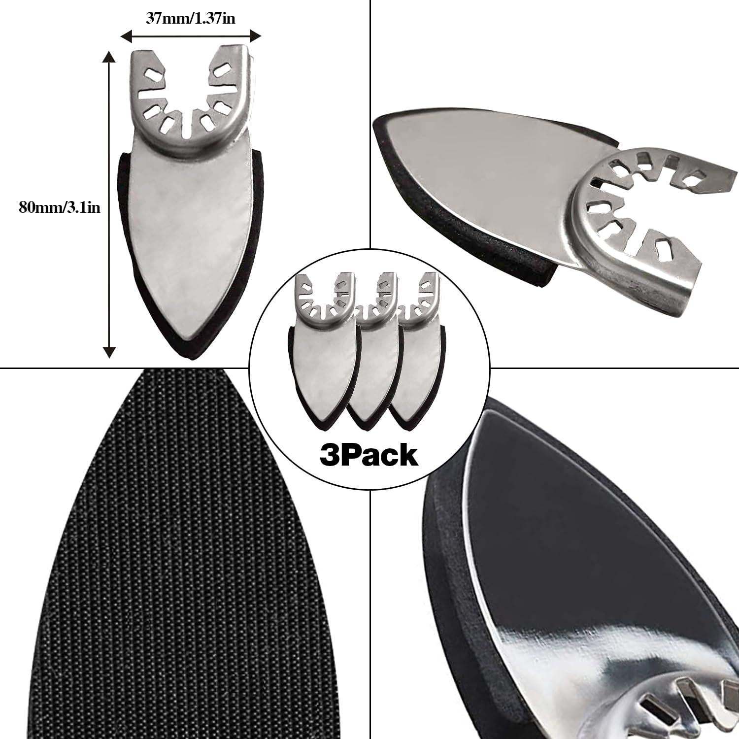 Kit de Lija Aoozy 196 Piezas para Herramientas Oscilantes