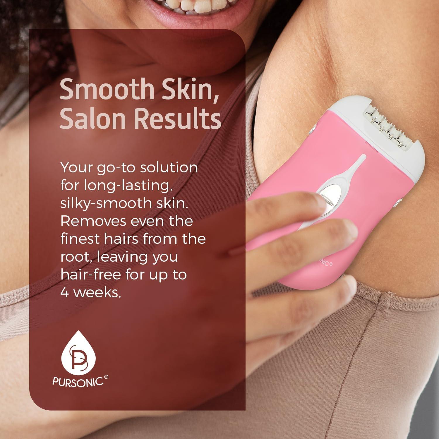 Depiladora Inalámbrica Pursonic FE120P 40 Pinzas Rosa