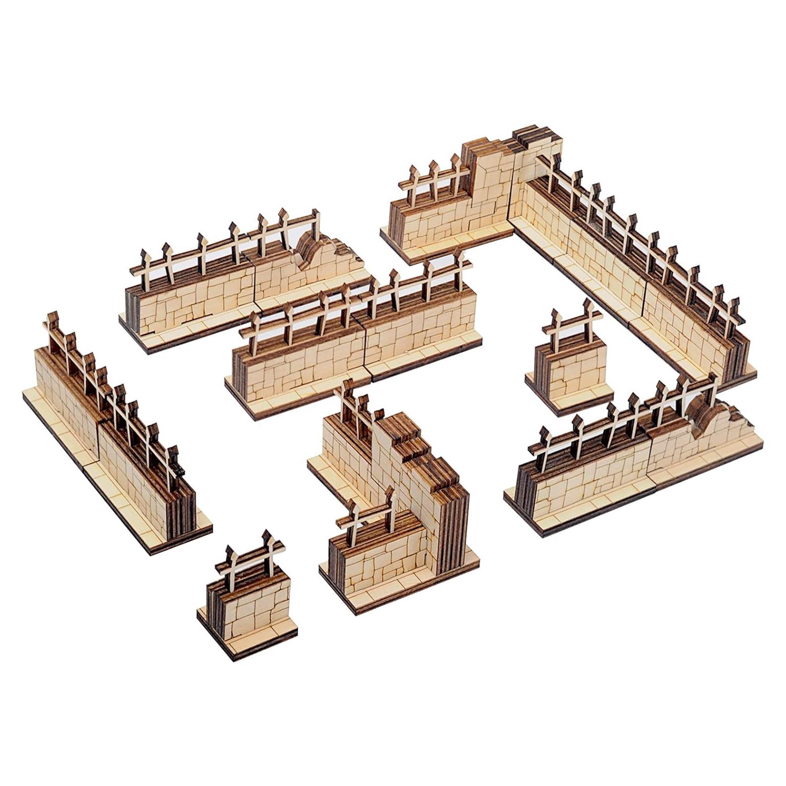 Miniaturas de Cercas de Ladrillo y Hierro CZYY 28mm Juego de Mesa