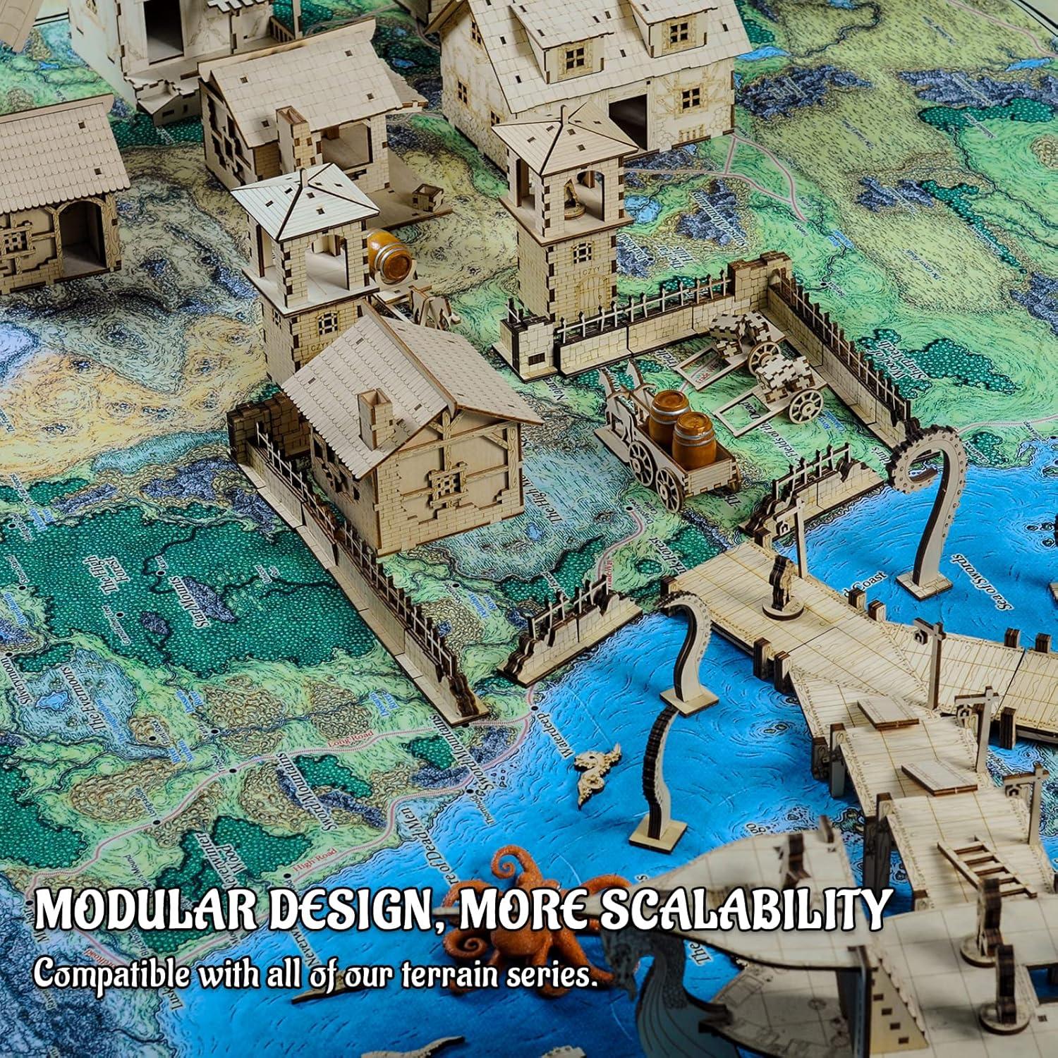 Miniaturas de Cercas de Ladrillo y Hierro CZYY 28mm Juego de Mesa