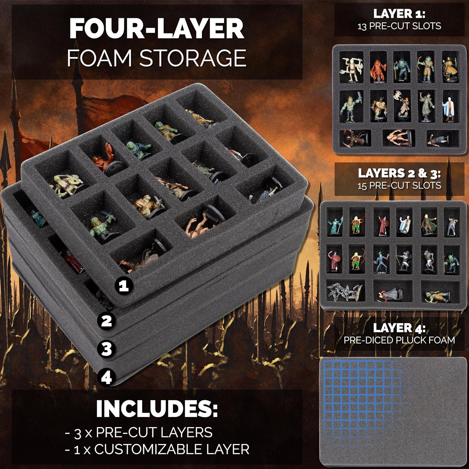 Caja de Transporte CASEMATIX para 43 Miniaturas - Negro