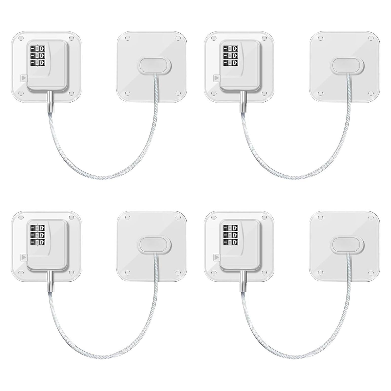 Cerradura para Refrigerador KIZZHISI 4 Piezas Alta Seguridad