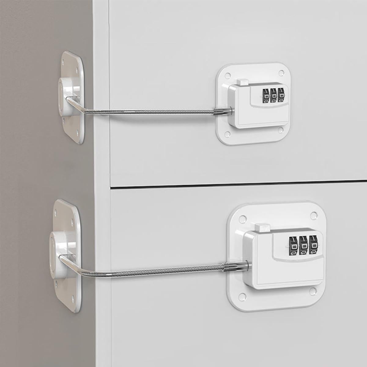 Cerradura para Refrigerador KIZZHISI 4 Piezas Alta Seguridad