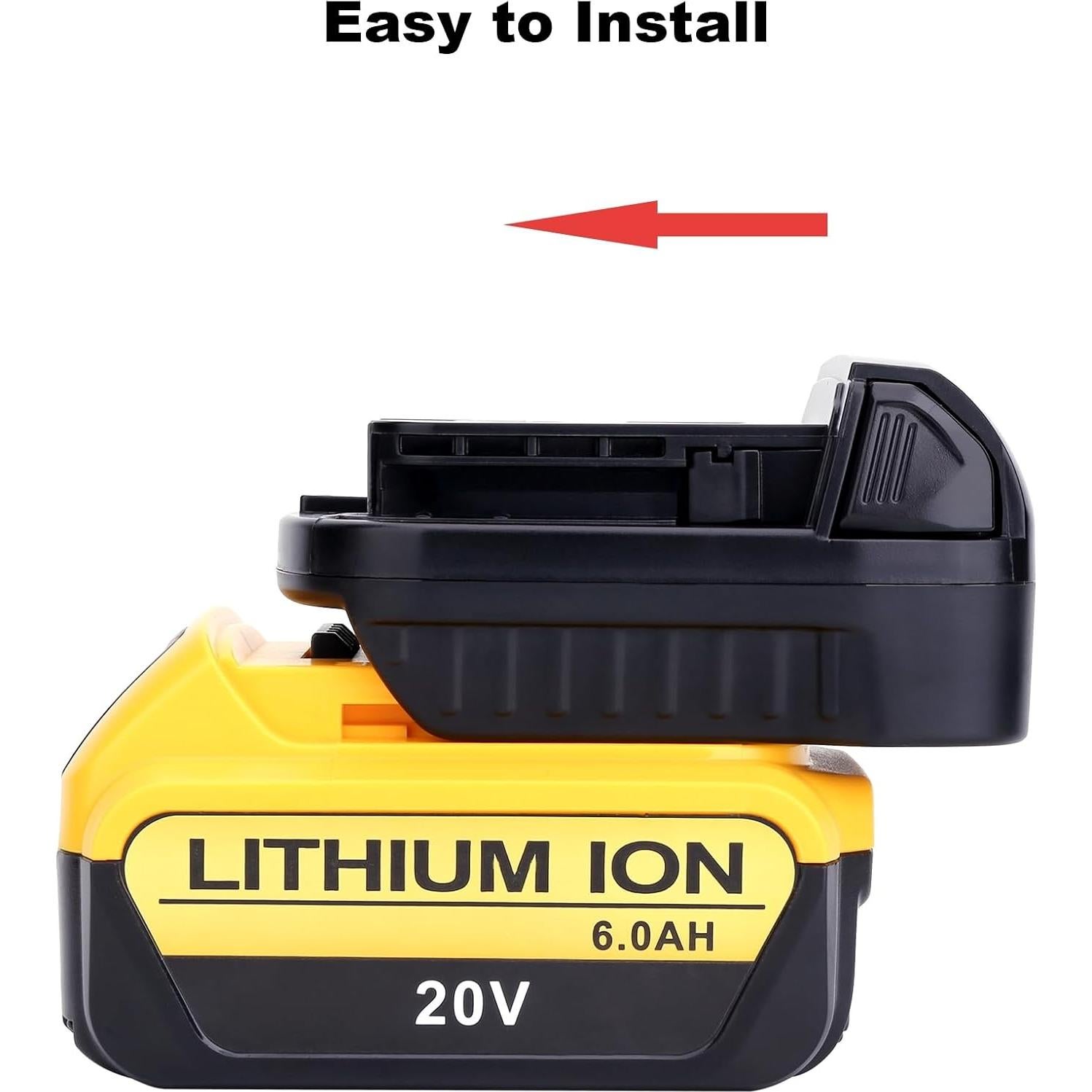 Adaptador Kotoate DW18ML para Batería Dewalt 20V a Milwaukee 18V