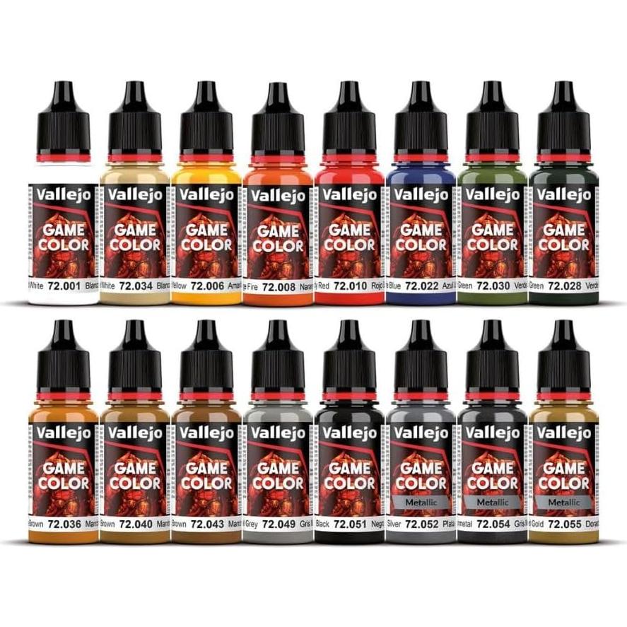 Pintura Acrílica Vallejo Set de Inicio 16 Colores 18 ml