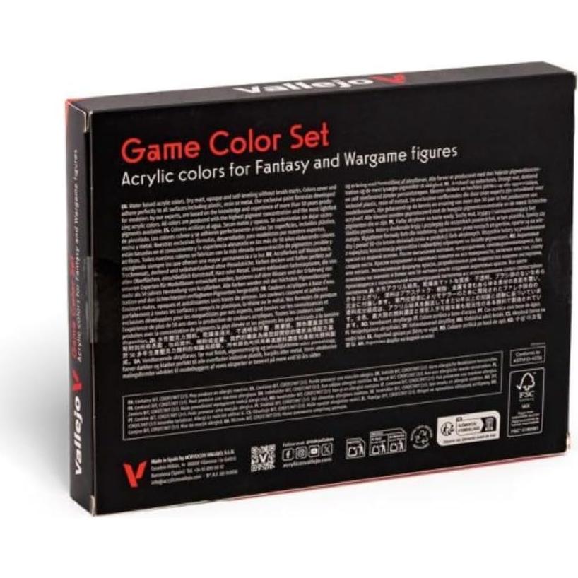 Pintura Acrílica Vallejo Set de Inicio 16 Colores 18 ml