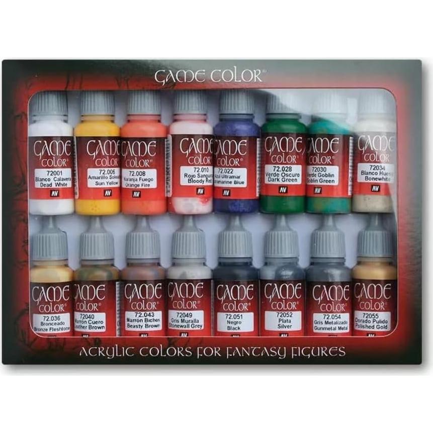 Pintura Acrílica Vallejo Set de Inicio 16 Colores 18 ml