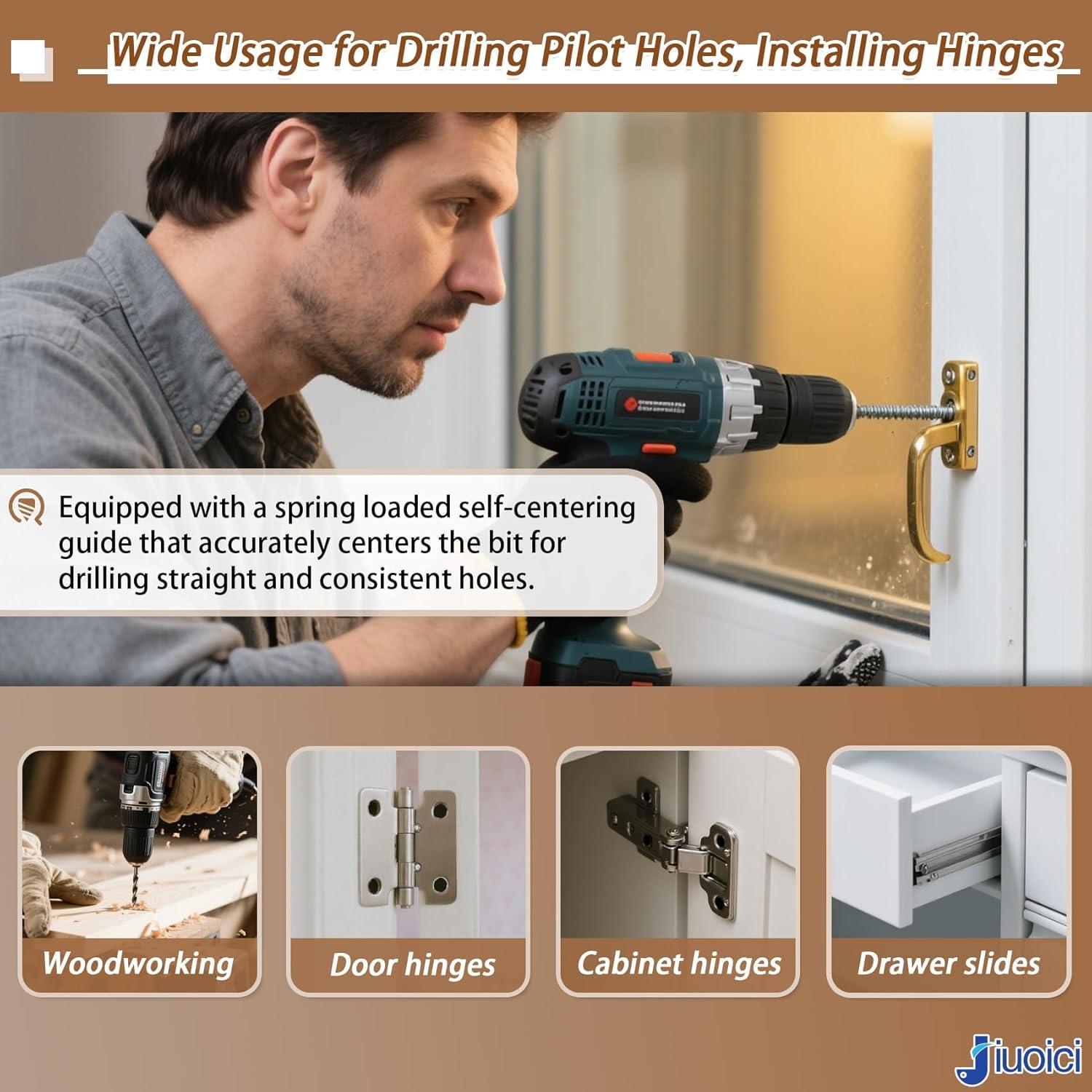 Juego de Brocas Auto-Centrantes Jiuoici 5/64" a 9/64"