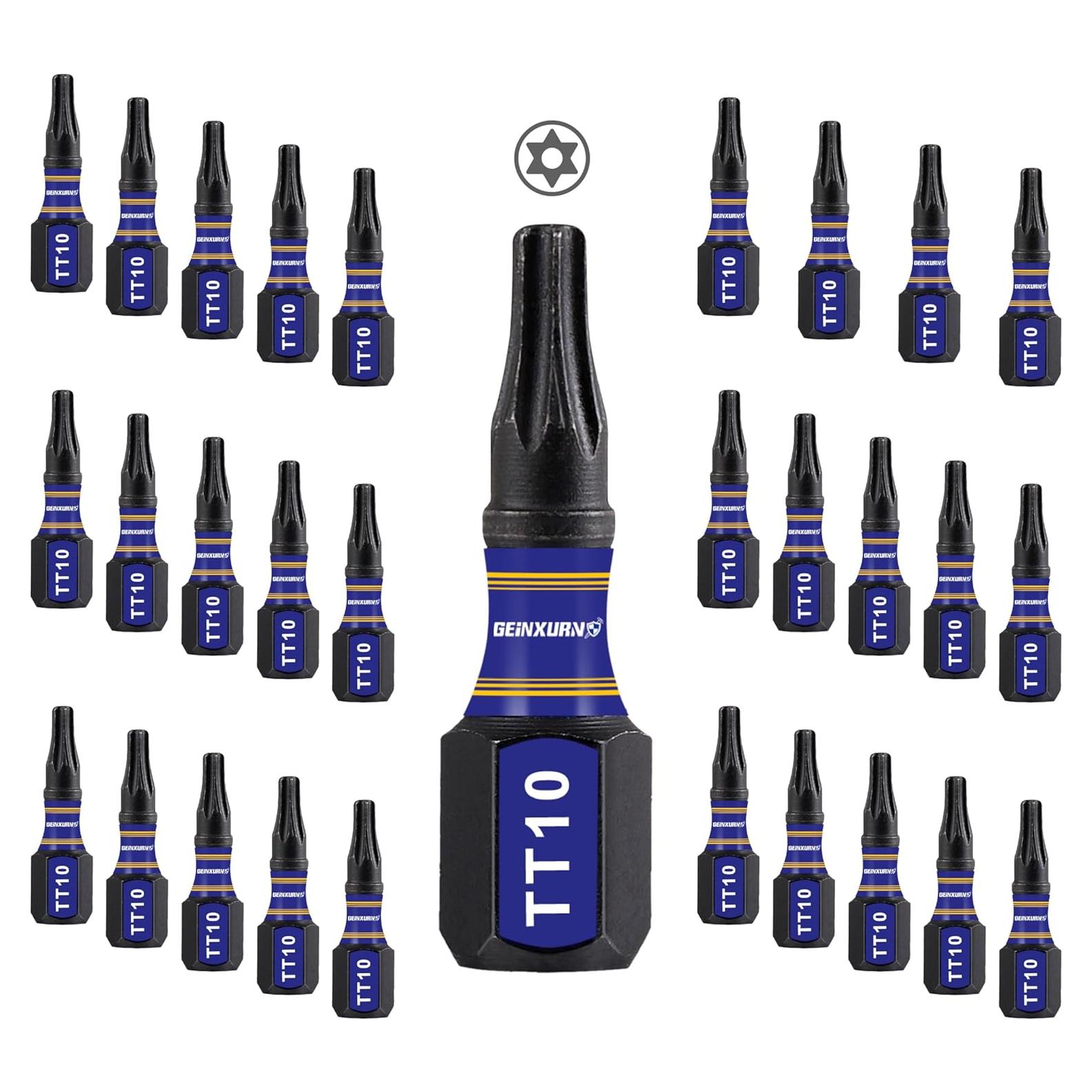 Juego de 30 Puntas de Destornillador Torx T10 GEINXURN