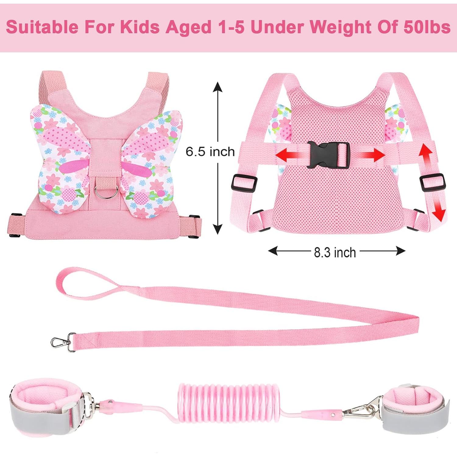 Arnés Antipérdida para Niños Accmor Rosa 3 en 1 Ajustable