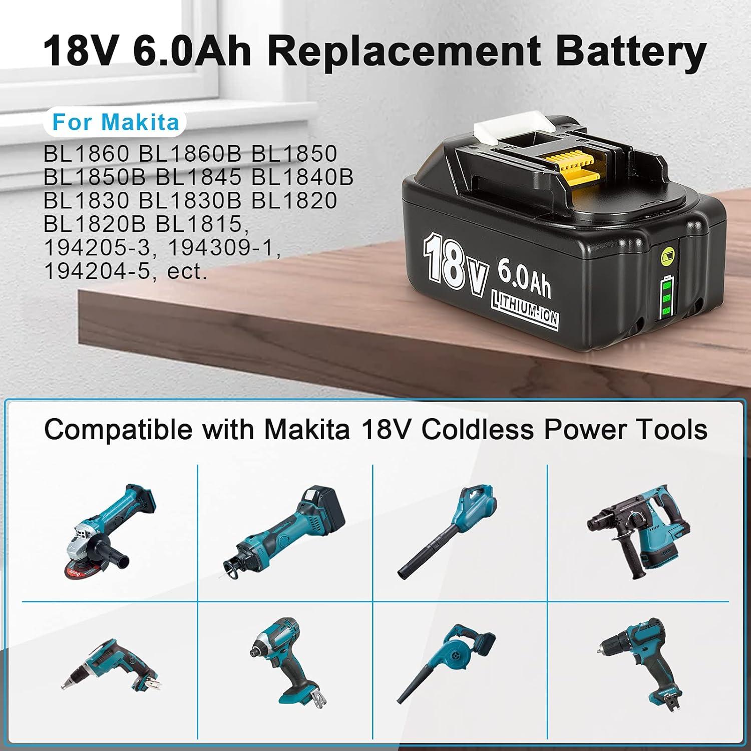 Batería de Reemplazo 6.0Ah APTOOLER para Makita 18V 2Pack